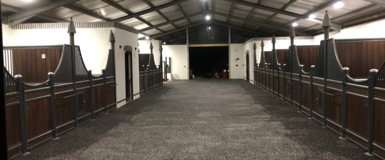 Rubber flooring in stables
