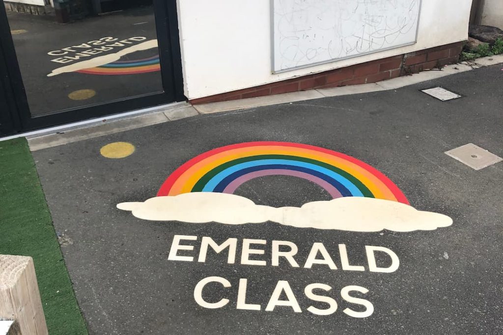 Painted school playground