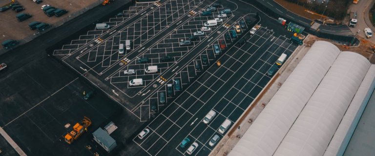 Car Park Marking Aerial view